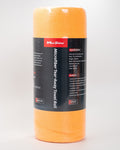 Orange microfiber towel roll with Maxshine branding on a white background