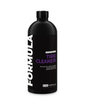 Black bottle of tire cleaner with 'Formula' branding on a white background