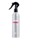Silver spray bottle labeled 'Dyno Finish' on a white background